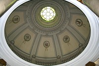 The dome interior paintings after treatment to prevent exfoliation