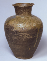 Vase with Autumn Grasses Motif