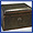 Rectangular box.Design of peonies in gilded hair-line engraving.