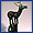 Pole top ornament in shape of animal.Bronze.