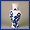 Vase with magnolia design in underglaze blue.