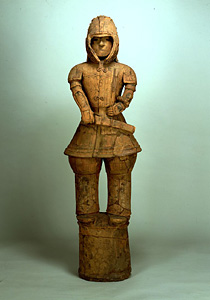 Warrior in keiko type armor(terra-cotta tomb figurine).