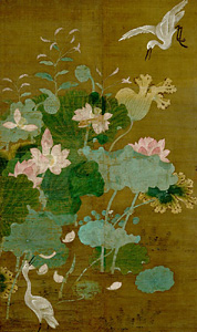 Lotus pond and waterfowl.