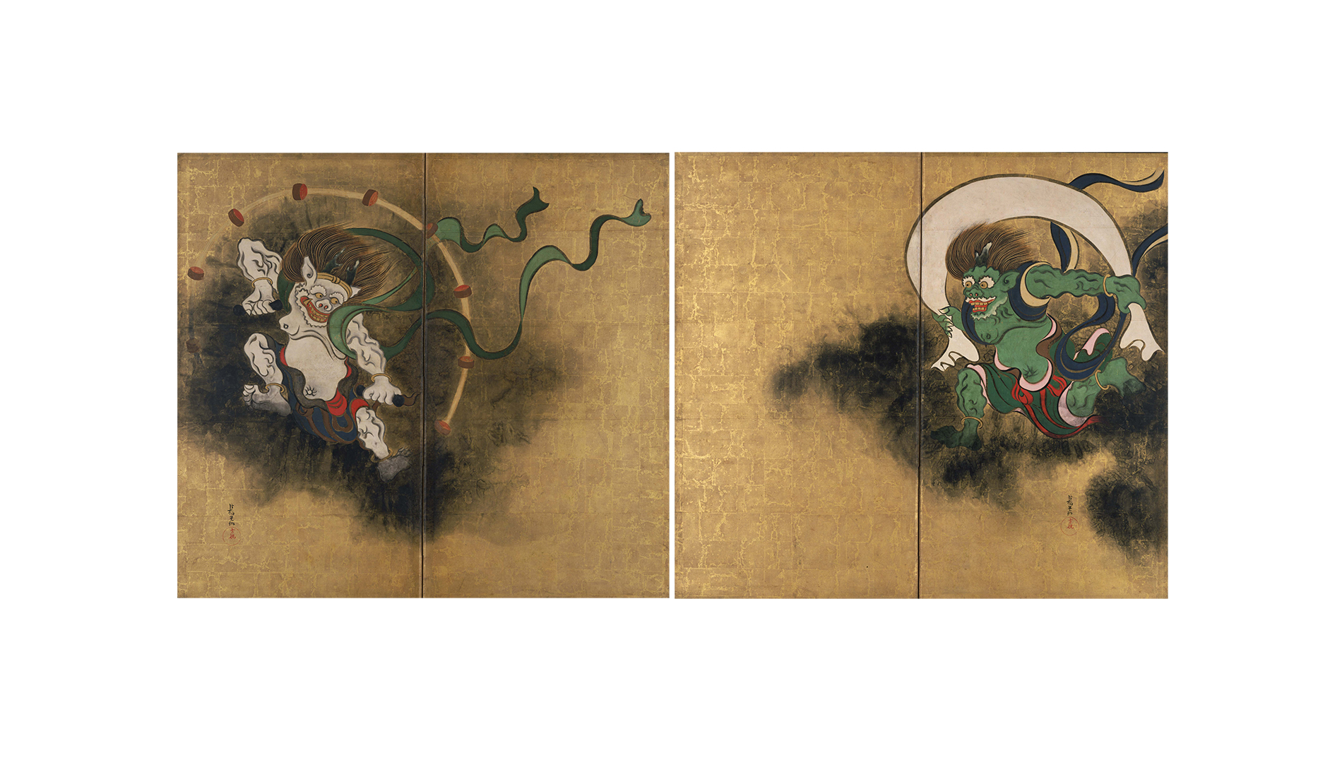 Wind God and Thunder God, By Ogata Korin