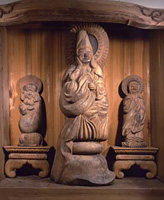 Seated Thirty-three Kannon figures, Standing Gyoki Bosatsu, Daikokuten