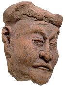 Molded head of figure