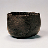 Black Raku Tea Bowl, Known as Shigure