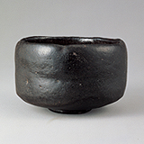 Black Raku Tea Bowl, Known as Shunkan
