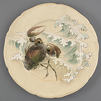 Plate (Wave and crab design)