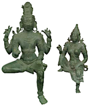 Seated Siva and Seated Parvati