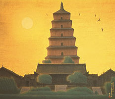 Dawn at Dayan Pagoda, Chang'an,China