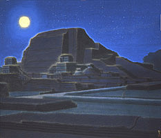 Moon at Nalanda, India