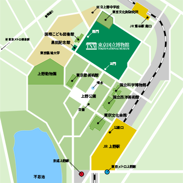 東京国立博物館　周辺マップ