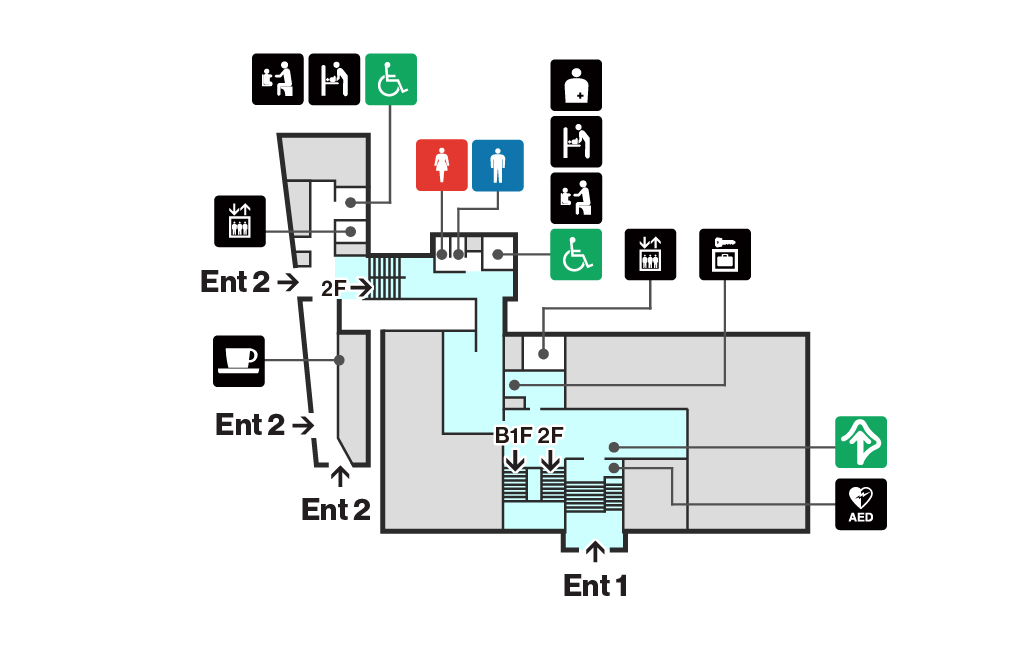 黒田記念館1階　フロアマップ