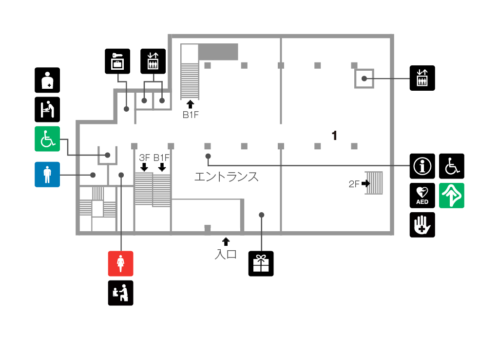 東洋館1階　フロアマップ