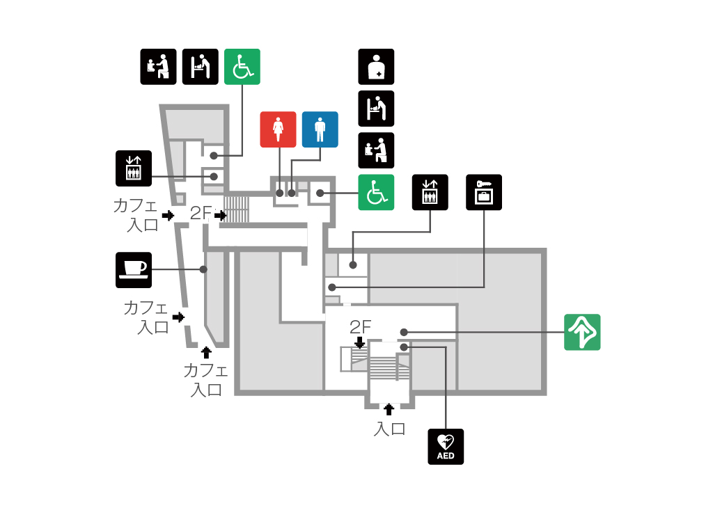 黒田記念館1階　フロアマップ