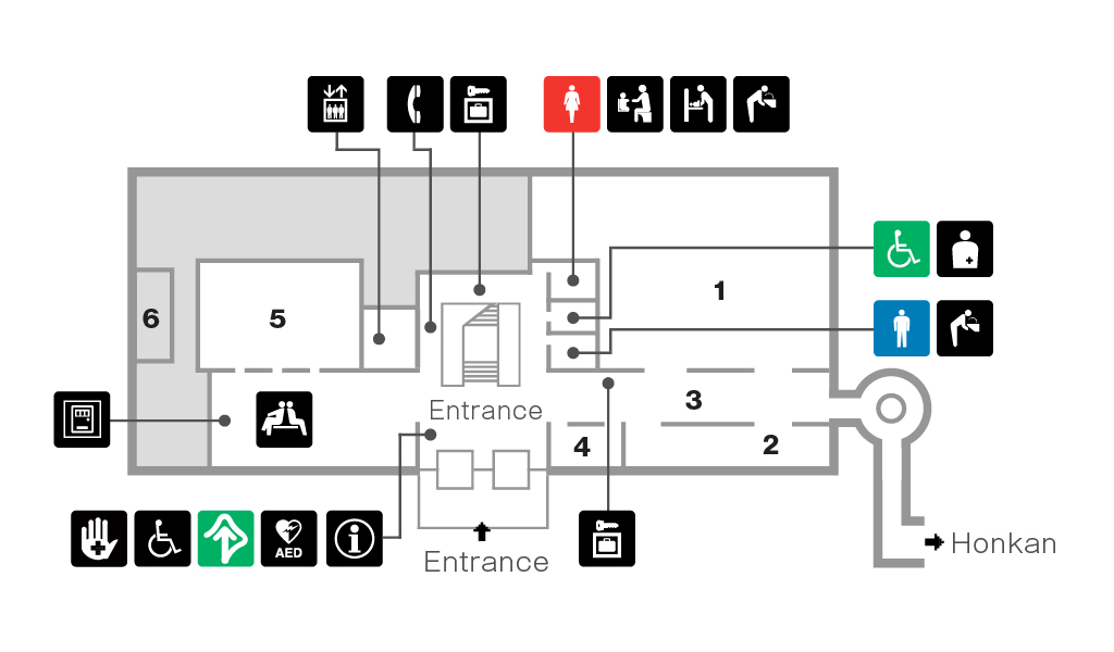 Heiseikan Floor Map 1F