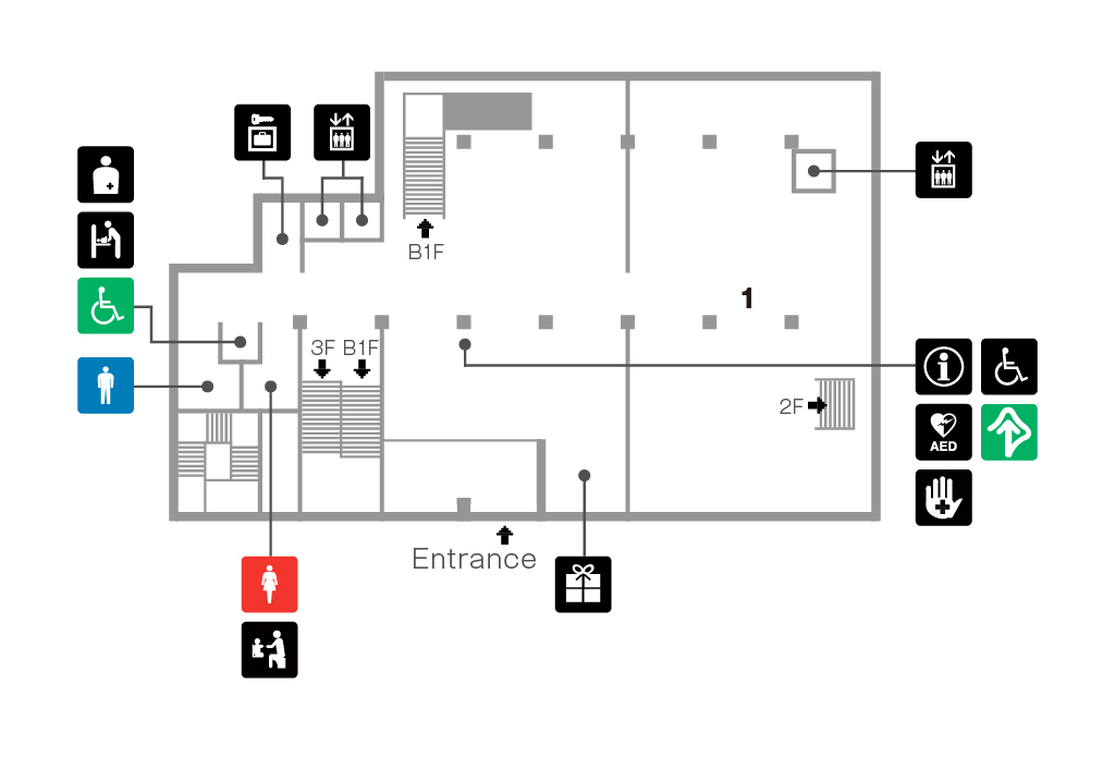 Toyokan Floor Map 1F