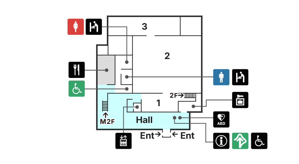 法隆寺宝物館1階　フロアマップ