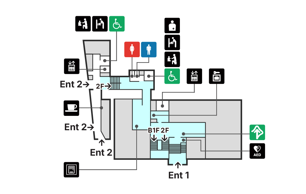 黒田記念館1階 フロアマップ