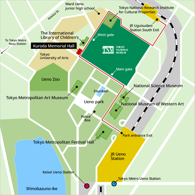 Kuroda Memorial Hall Map