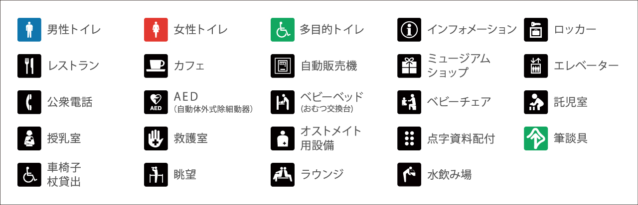 構内マップ　アイコン一覧