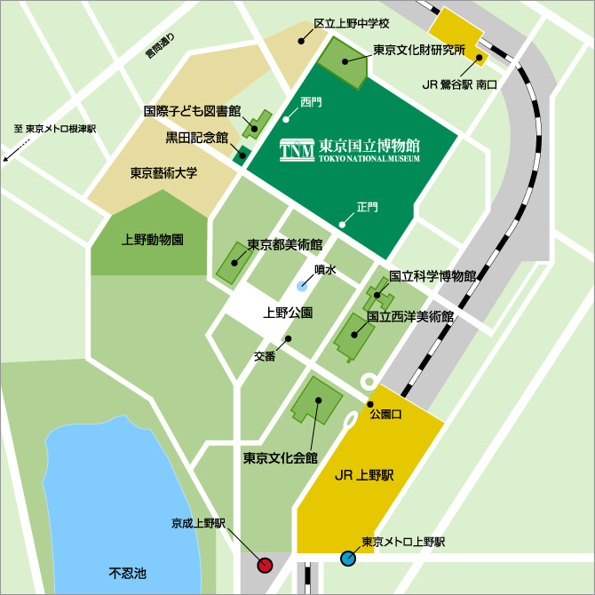 東京国立博物館　地図