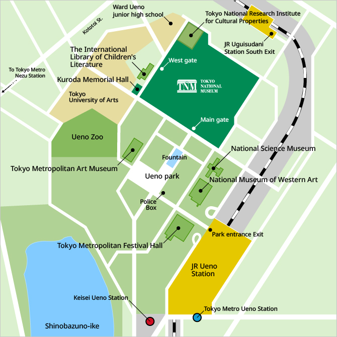 Tokyo National Museum Map