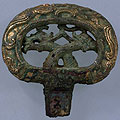 Ring-shaped Pommel Dragon pair design, Three Kingdoms period, 5th-6th century, Gift of the Ogura Foundation