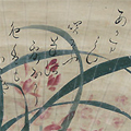 蘭図扇面　池玉瀾筆　江戸時代・18世紀
