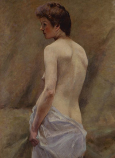 裸婦立像 久米桂一郎筆  明治22年(1889)　東京・久米美術館蔵