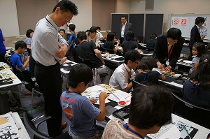 親子書道教室実施風景