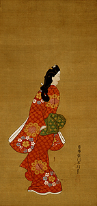 見返り美人図　菱川師宣筆　江戸時代・17世紀