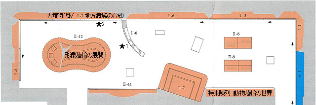 考古展示室見取図