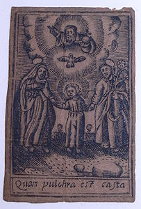 聖三位と聖家族図  福井にて発見  16～17世紀