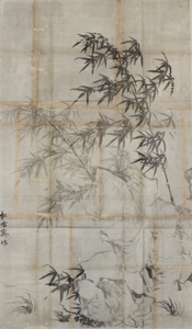 竹図（模写）　狩野晴川院養信模　江戸時代・文化7年（1810）　