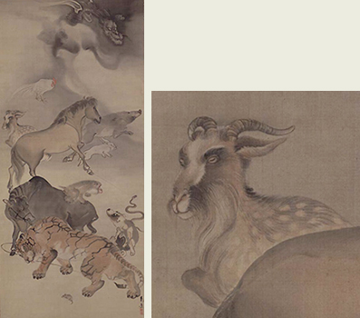 「十二支図」渡辺南岳筆、江戸時代・18世紀、東京国立博物館蔵