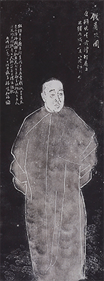 呉昌碩像軸　任伯年筆　清時代・光緒12年（1886）　個人蔵