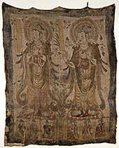 Banner with Two Standing Bodhisattvas