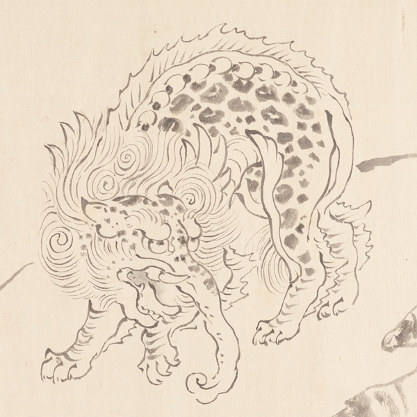 鳥獣戯画（模本）乙巻（東京国立博物館所蔵）部分