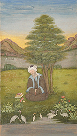 Mendicant Saint in Thought Under Tree