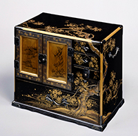 Cabinet, Mount Yoshino design in maki-e lacquer