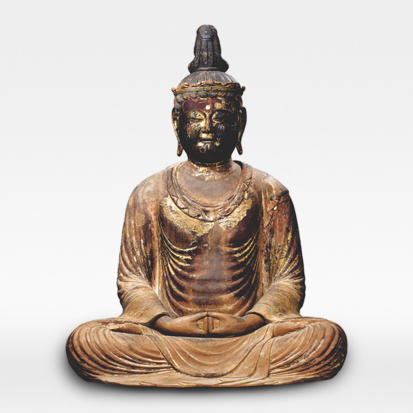 Seated Amida Nyorai (Amitabha) with Jeweled Crown, Kamakura period, 13th century, Aichi, Zaikaji