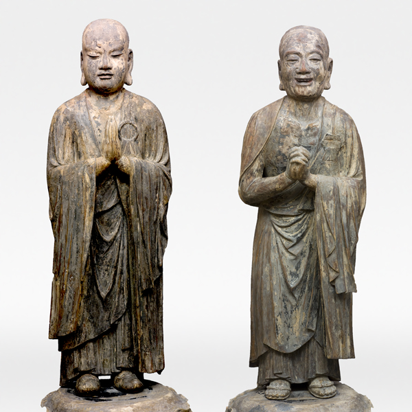 Standing Kasho (Kasyapa) and Standing Anan (Ananda), Kamakura period, 13–14th century, Fukushima, Ryogonji