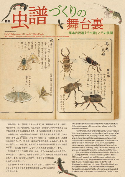 歴史の記録 虫譜づくりの舞台裏―栗本丹洲著『千虫譜』とその展開　パンフレットの表紙画像