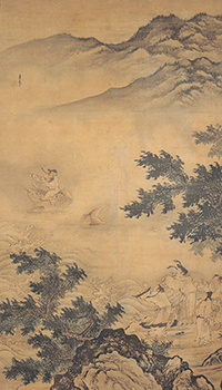 一級文物　琴高乘鲤图轴 李在绘 明代・15世纪 上海博物馆藏