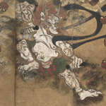 雷神図屏風（部分）
            宗達派　江戸時代・17世紀 クリーブランド美術館蔵