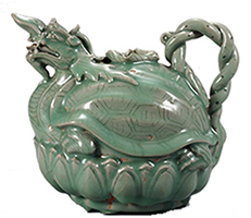 Turtle-shaped Ewer, Celadon glaze