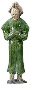 Figurine of a Maid, Green glaze