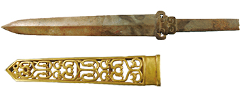 Jade sword and gold scabbard